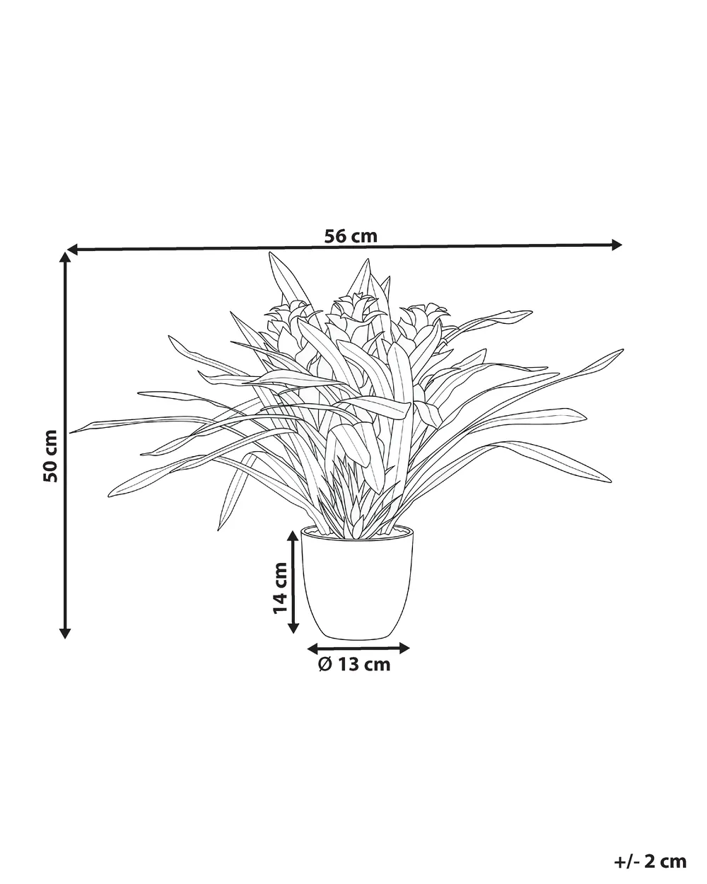 Artificial Plant GUZMANIA ATILLA 50 cm Green_1069946
