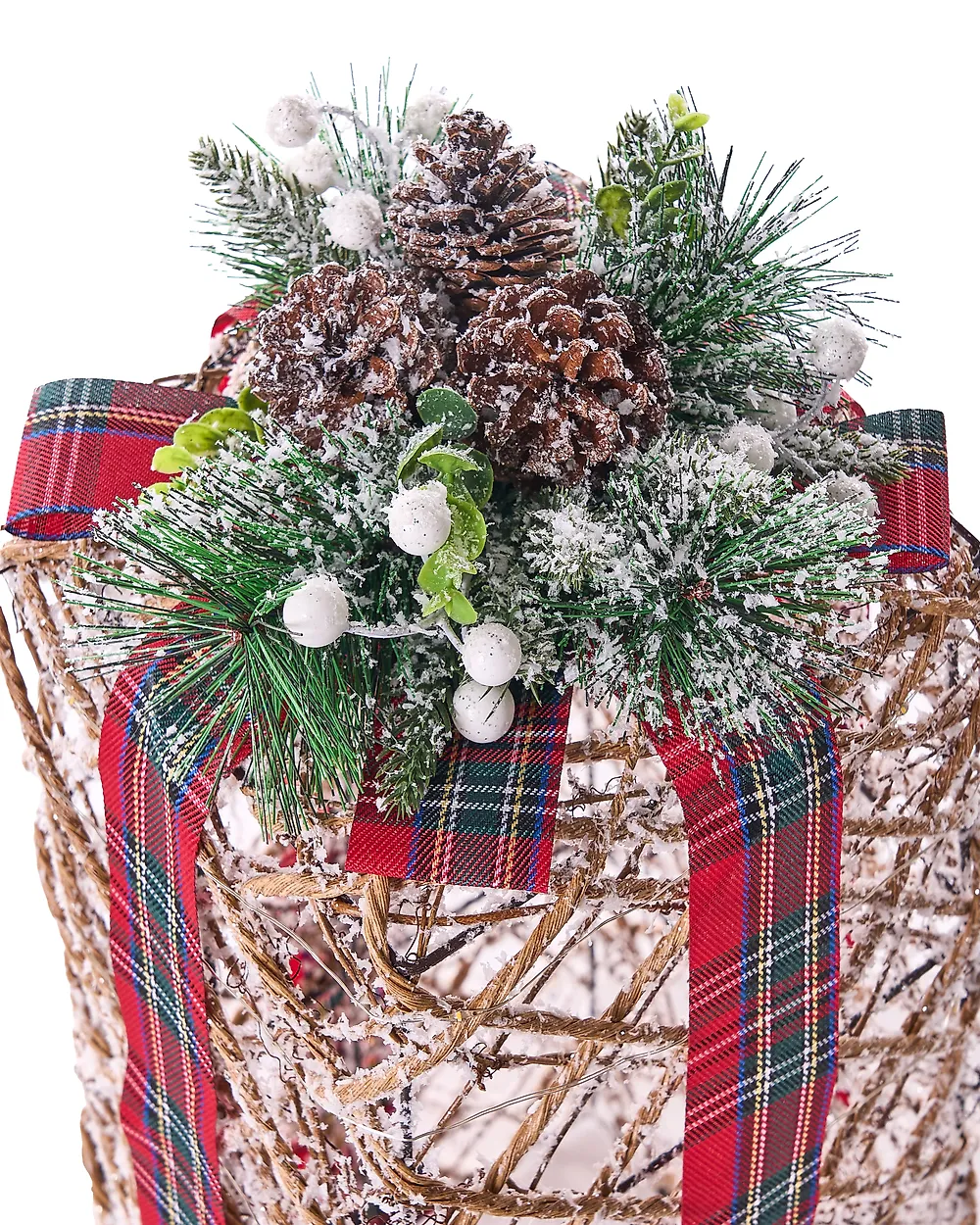 Weihnachtsdekoration 3er Set LED KAUSALA 65/55/45 cm Weihnachtsgeschenke Braun_1179618