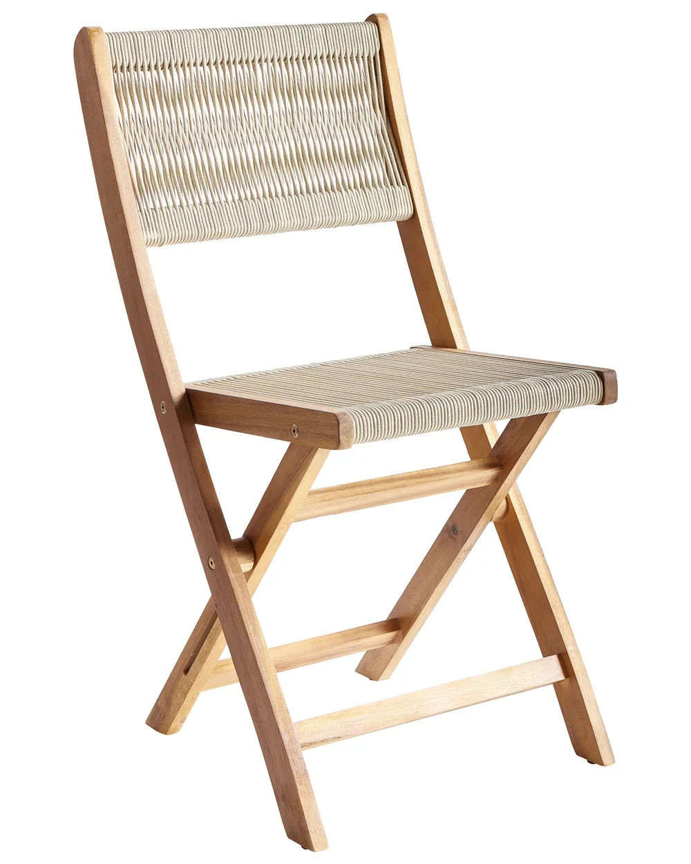 Gartenstuhl 2er Set PROSSEDI klappbar Akazienholz Beige_956591