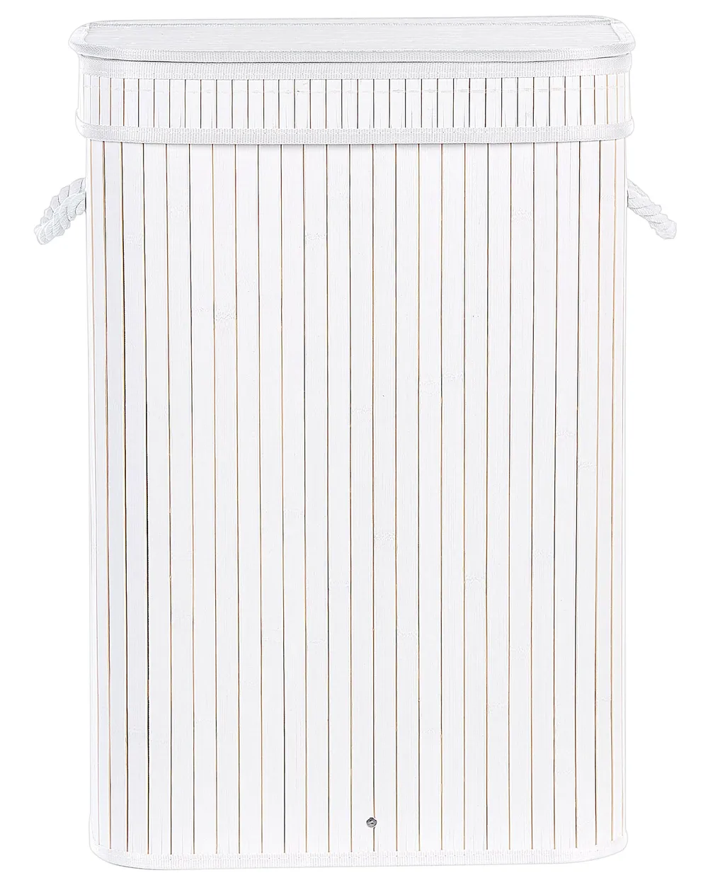 Wäschekorb KALUTARA Bambus Weiß 72 L_849876