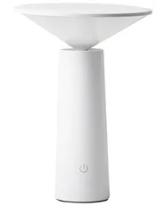 Kabellose LED Tischlampe LEVIRA mit Dimmer Metall Weiß_940541