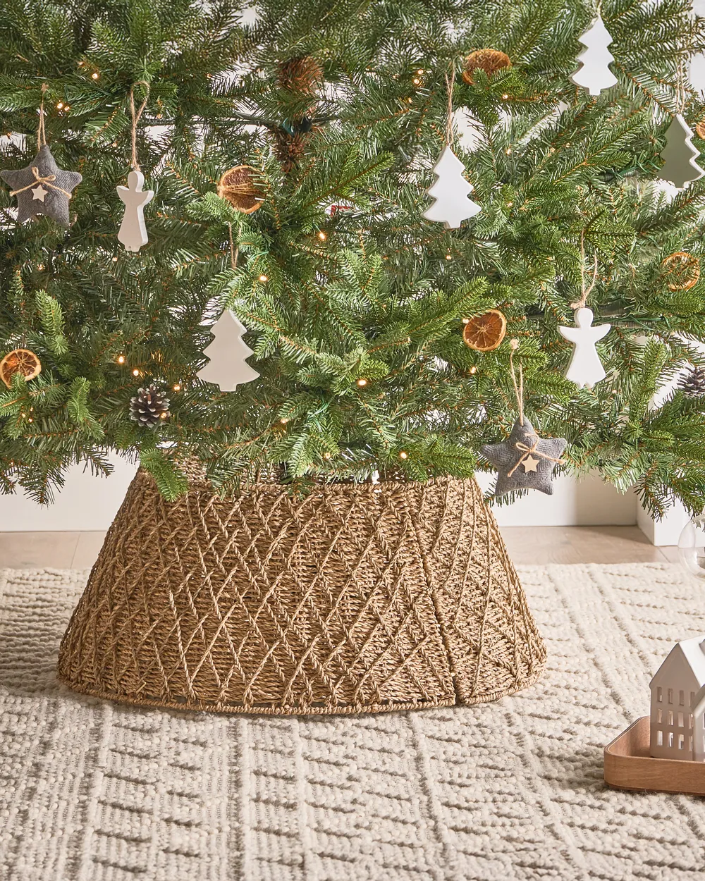 Weihnachtsbaumkragen VUOTSO 62 cm Seegras Naturfarben