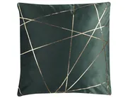 Set of 2 Decorative Cushions PINUS 45 x 45 cm Velvet Dark Green Geometric Pattern_810630