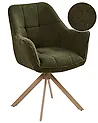 Dining Chair Swivel HAYDEN Boucle Green