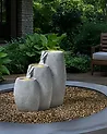 Gartenbrunnen LED ARKLE Grau