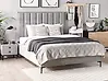 Bett mit Stauraum SEZANNE Samtstoff Hellgrau 160 x 200 cm