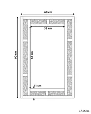Wall Mirror AVRILLE 60 cm 90 cm Silver_773197