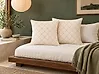 Dekokissen 2er Set YARROW 45 x 45 cm Samtstoff Beige Geometrisches Muster