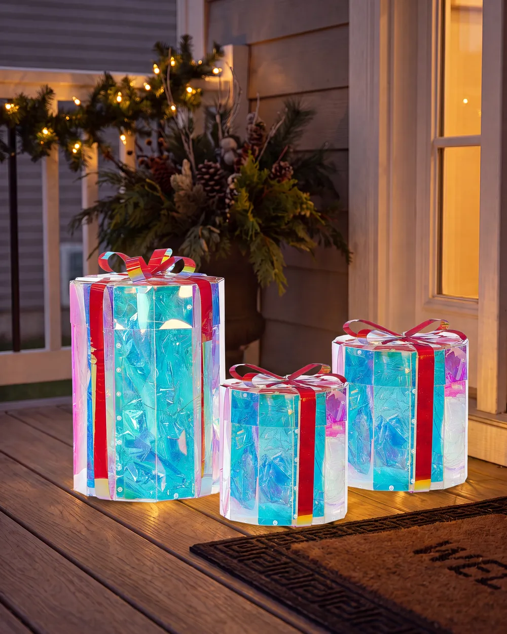 Outdoor Decoration LED GRIMSEY 30/20/10 cm Christmas Gifts Multicolour_1118476