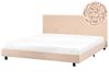 Bett mit Lattenrost Bouclé ALBI 180 x 200 cm Beige