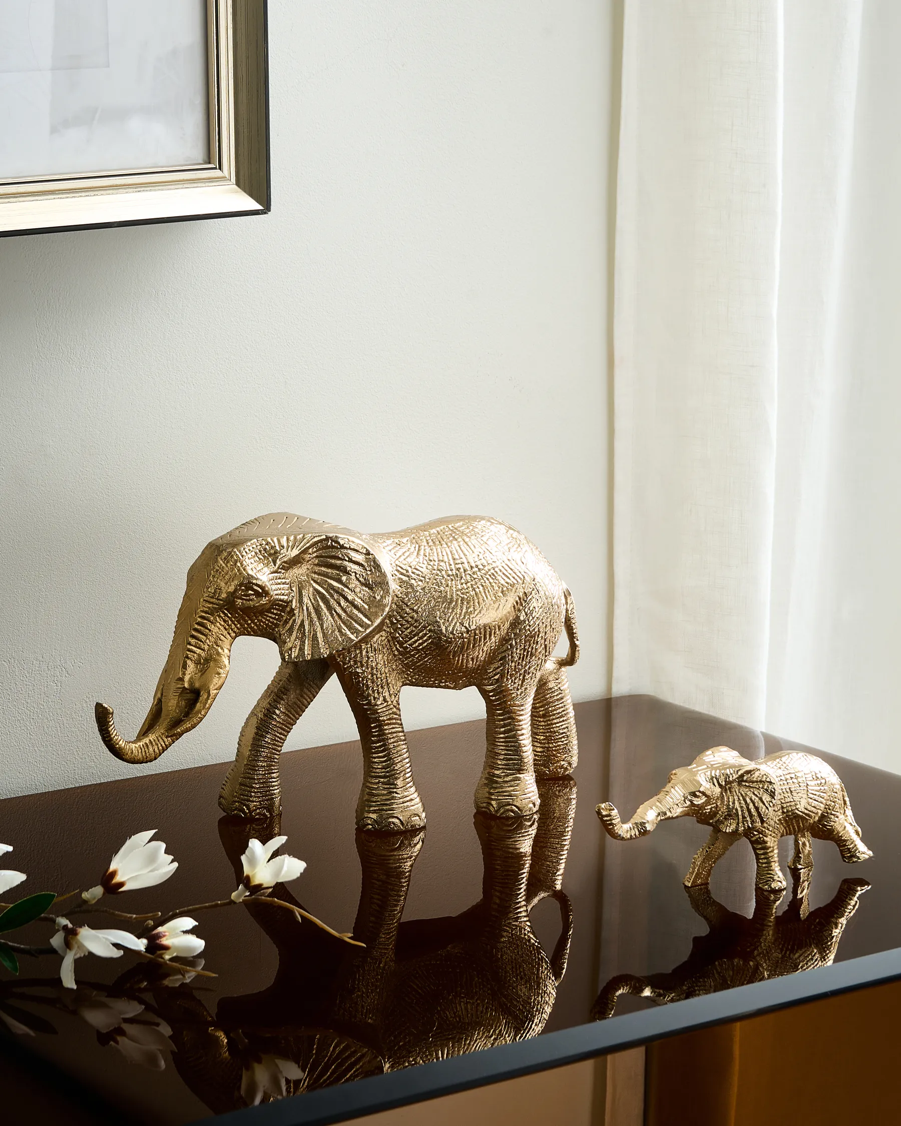 Dekofiguren 2er Set Elefant SEDLARI Metall Gold_1009454