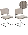 Esszimmerstuhl 2er Set IRWIN Cord Taupe