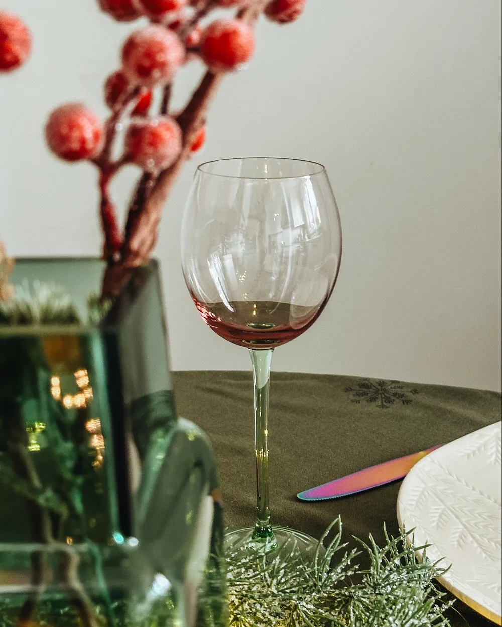 Set of 4 Wine Glasses DIOPSIDE 360 ml Pink_1050448