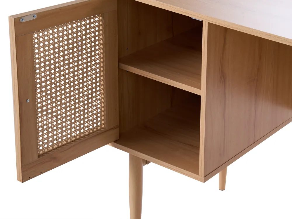 Schreibtisch RAFFRA 140 cm 60 cm Hellbraun_1046832