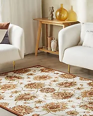 Rug EZINE Beige 160 x 230 cm Wool_1178483