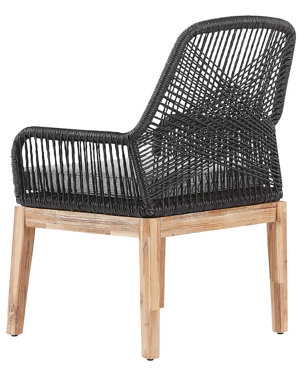 Set mit 2 Stühlen und Sitzkissen OLBIA Kunststoff Schwarz_809407