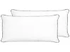 Kopfkissen 2er Set PELISTER Niedrig 40 x 80 cm Mikrofaser Weiß