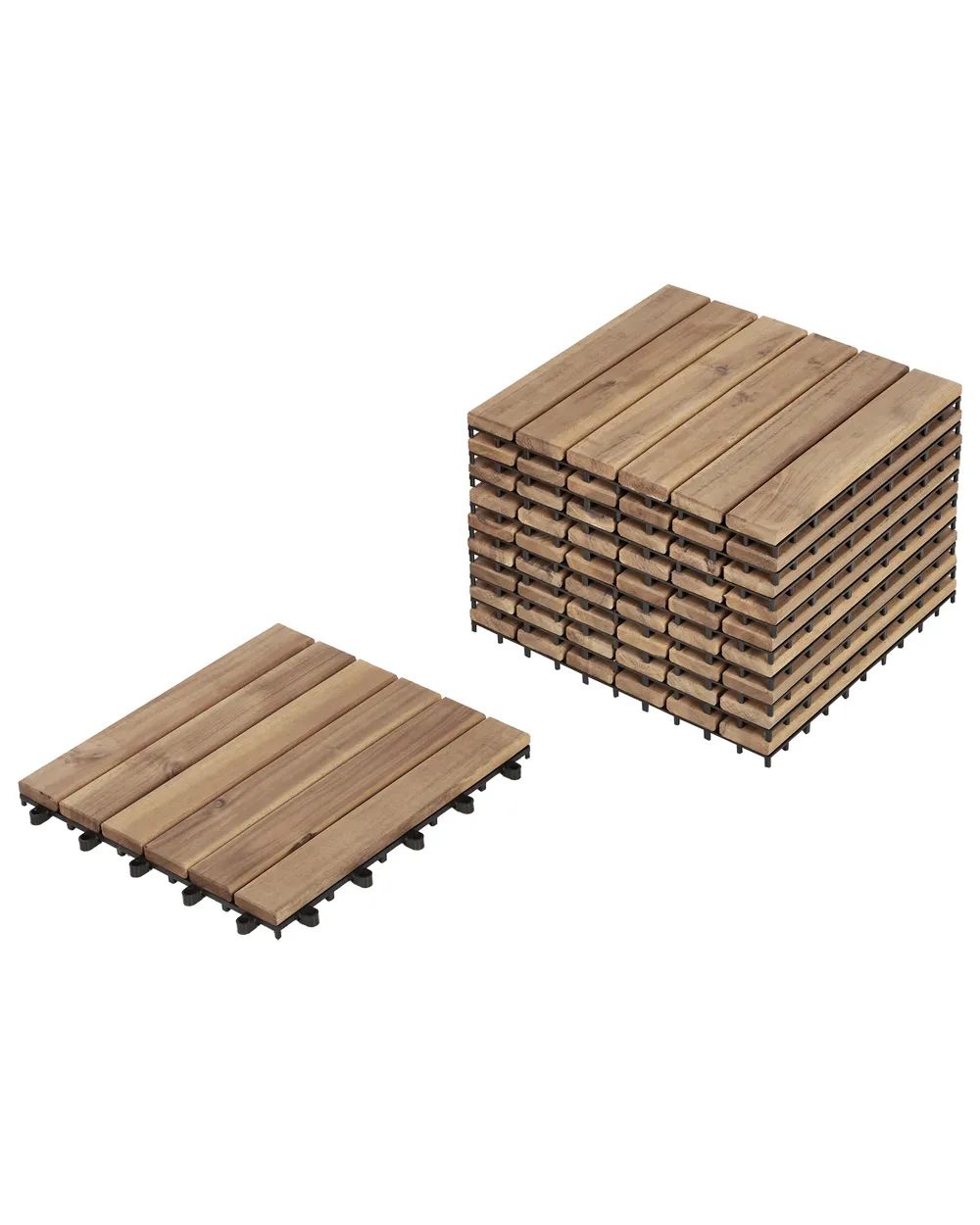 Terrassenfliesen ACCETTURA zertifiziertes Akazienholz Naturfarben
