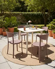 Set of 4 Garden Chairs VIESTE Brown_1032949