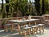 Gartenmöbel Set mit Hockern 6-Sitzer TONNARE Beton Grau