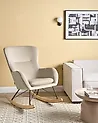 Schaukelsessel ELLAN Samtstoff Beige