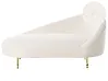Rechtsseitige Chaiselongue VALREAS Bouclé Cremeweiß