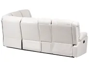 Ecksofa manuell verstellbar 5-Sitzer ROKKE Stoff Cremeweiß Hellbeige linksseitig_1105414