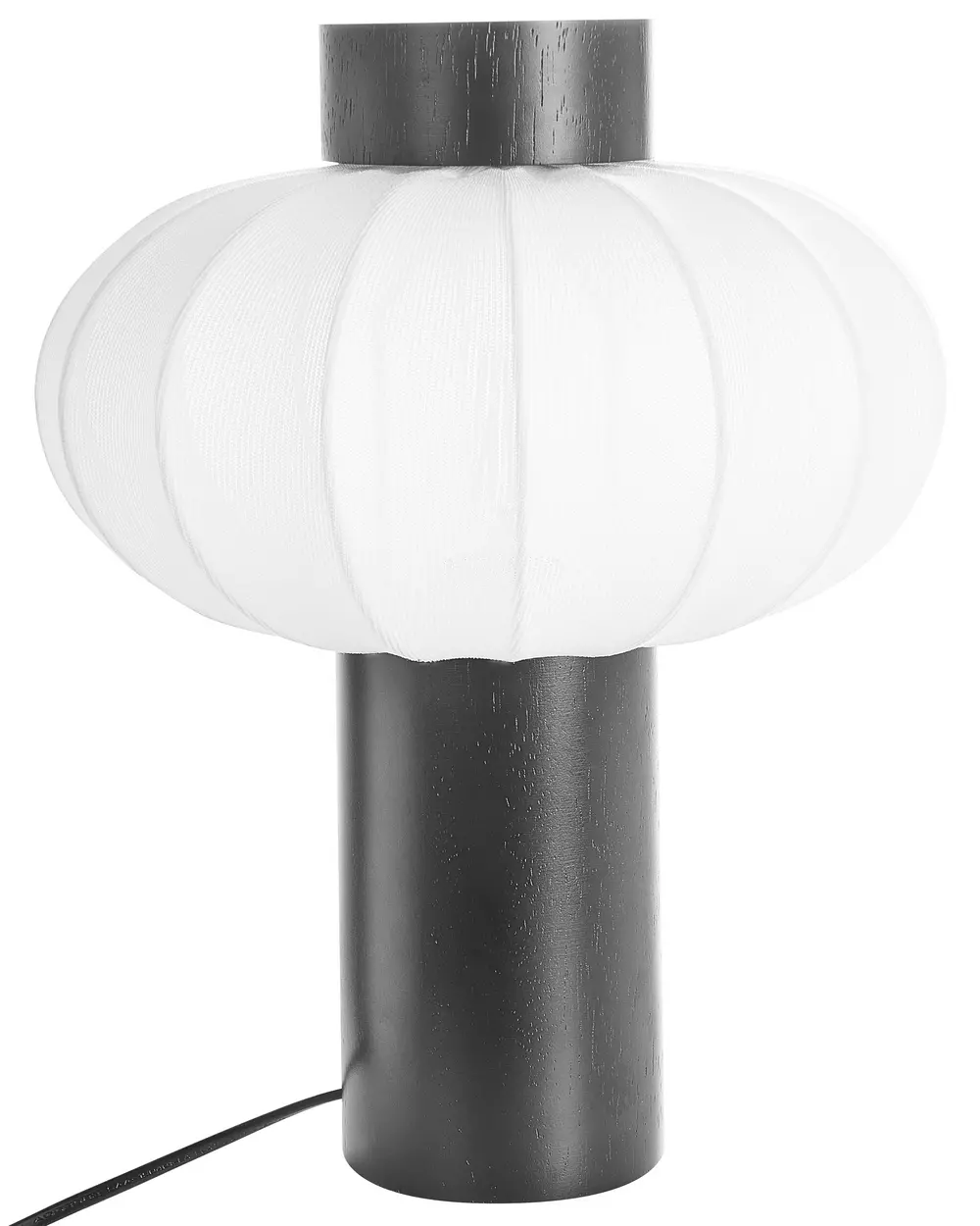 Tischlampe ABENS Holz Schwarz_1037046