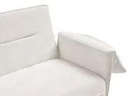 Schlafsofa 3-Sitzer VAYLA Stoff Cremeweiß_1056735