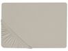 Spannbettlaken JANBU 160 x 200 cm Baumwolle Taupe