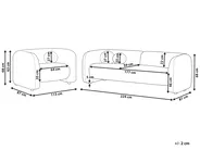 Sofa Set 4-Sitzer LEIREN Samtstoff Taupe_919490