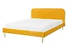 Bett mit Lattenrost Samtstoff FLAYAT 140 x 200 cm Gelb