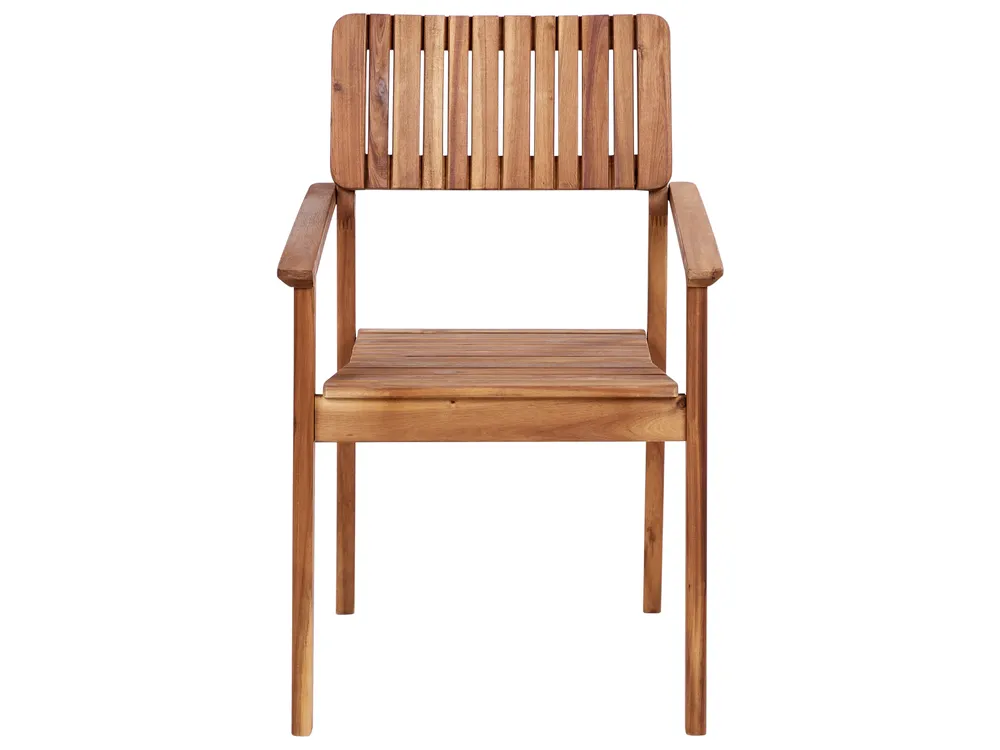 Gartenmöbel Set 6-Sitzer AGELLO mit Schirm (12 Optionen) Akazienholz Braun_924330
