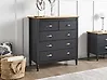Kommode mit 5 Schubladen SHILLINGTON Kiefernholz Schwarz