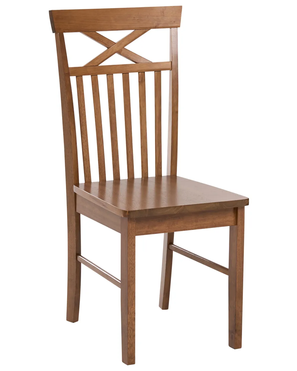 Set of 2 Dining Chairs HOUSTON Wood Brown_1124122