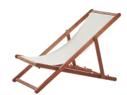 Set mit 2 klappbaren Liegestühlen ANZIO mit Ersatzstoffen Akazienholz Dunkelbraun_1079698