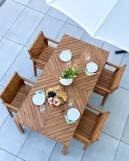 Gartenmöbel Set 4-Sitzer BARATTI Akazienholz Braun_922931