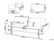 Schlafsofa 3-Sitzer EINA Samtstoff Schwarz_729793