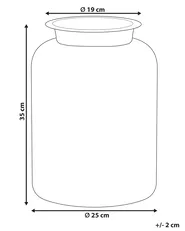 Blumenvase VINDALOO 35 cm Glas Hellgrün_830539