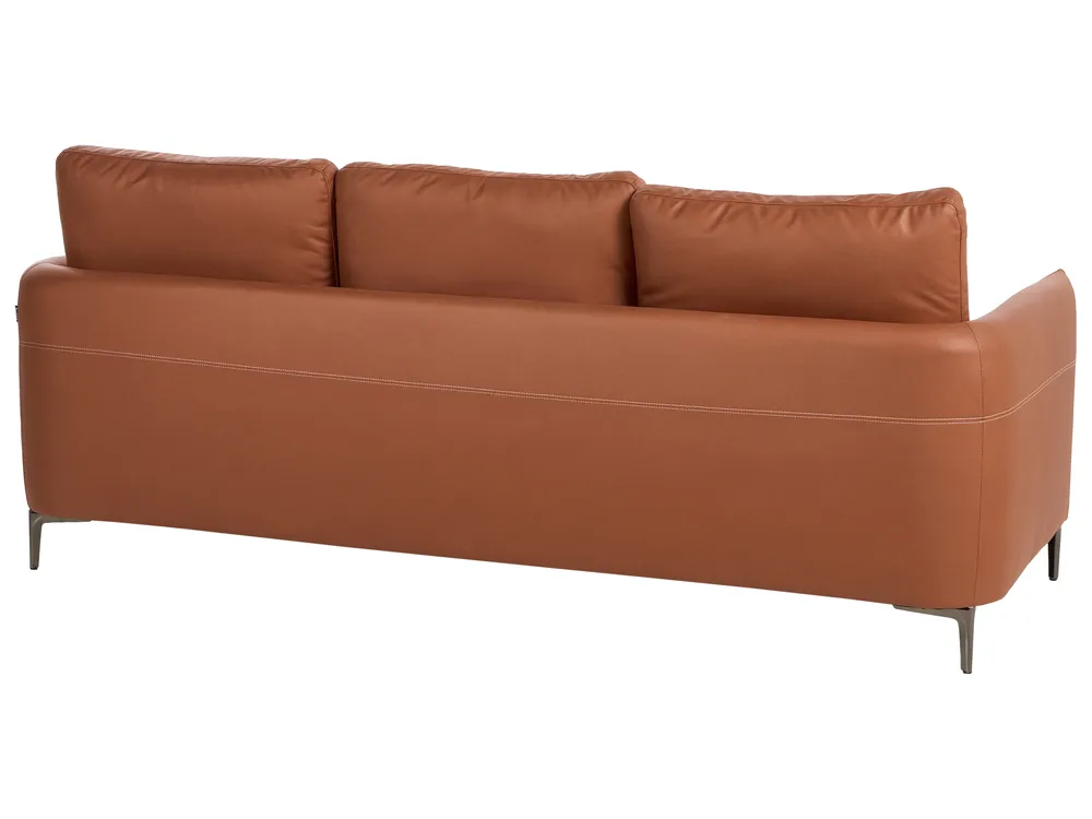 Living Room Set 6 Seater CILENS Fabric Golden Brown_1120257