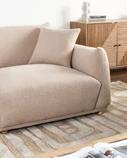 Sofa 3-Sitzer JUBEK Bouclé Beige_1078420