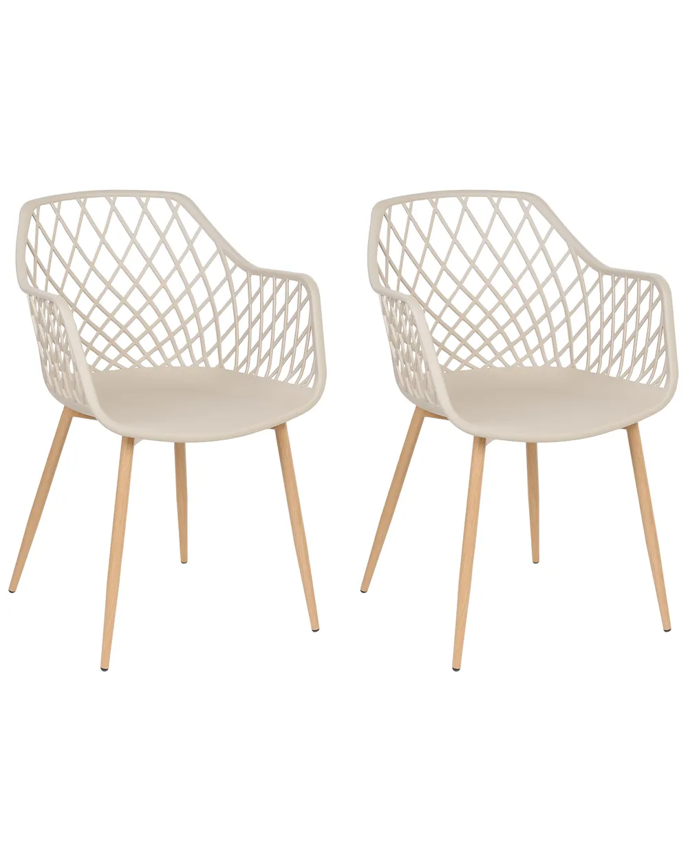 Set of 2 Dining Chairs NASHUA Beige