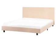 Bett mit Lattenrost Bouclé ALBI 160 x 200 cm Beige_964357