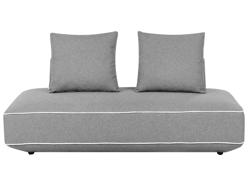 Chaiselongue SEILLANS Stoff Grau