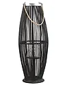Laterne TAHITI 72 cm Bambus Schwarz