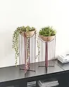 Blumentopf mit Beinen 2er Set FICARIA 22 cm Metall Rosa