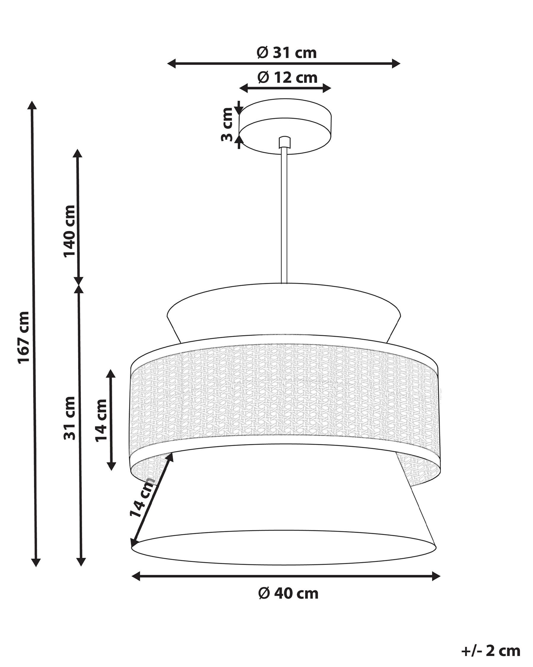 Pendant Lamp LUYANO Rattan Beige_891605