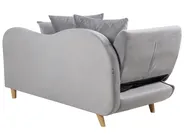Linksseitige Chaiselongue MERI mit Stauraum Samtstoff Hellgrau_903548