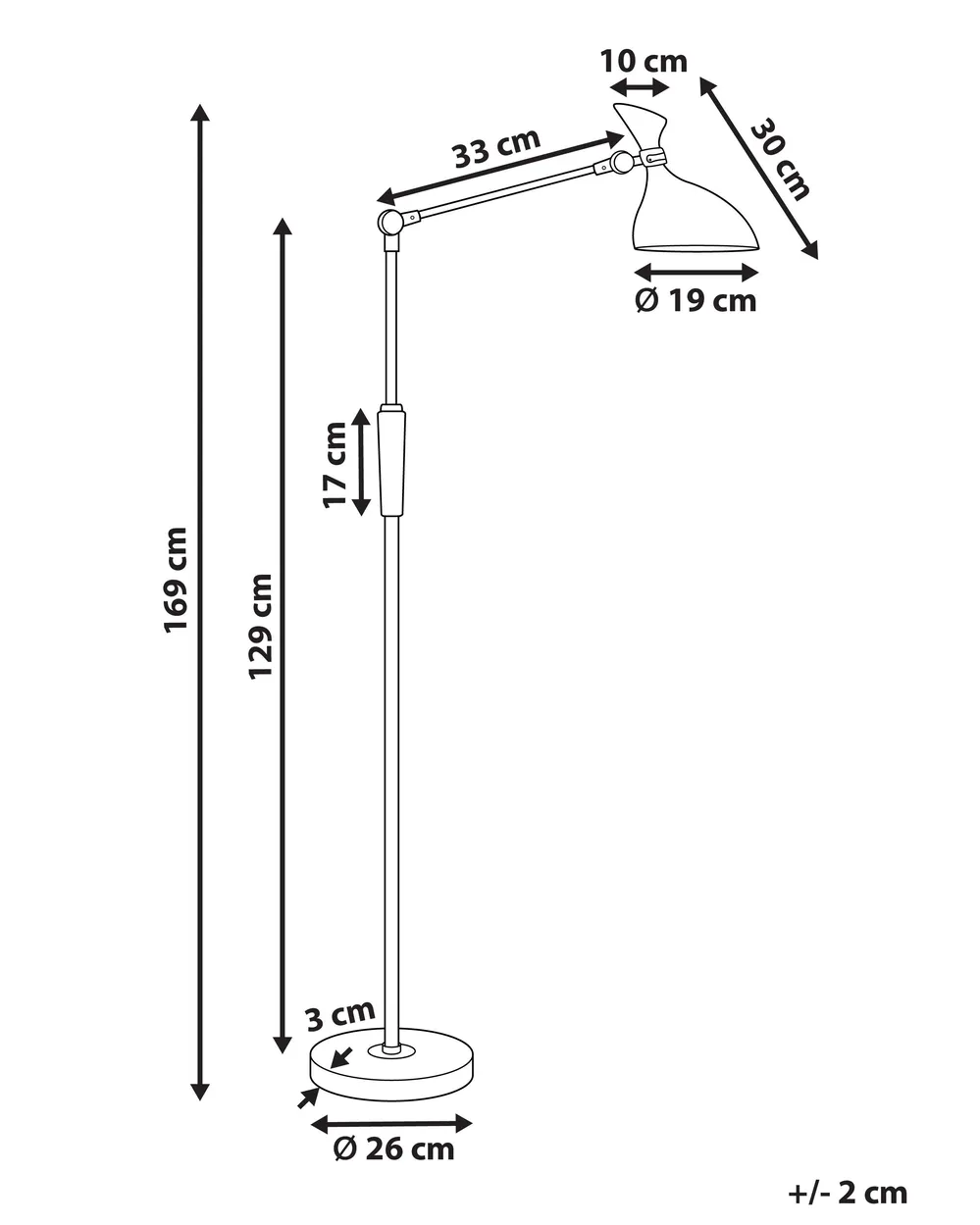 LED Stehlampe ANDROMEDA mit Dimmer Metall Weiß_855343