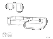 Modul Ecksofa 4-Sitzer ARDAL Cord Taupe linksseitig_1011123